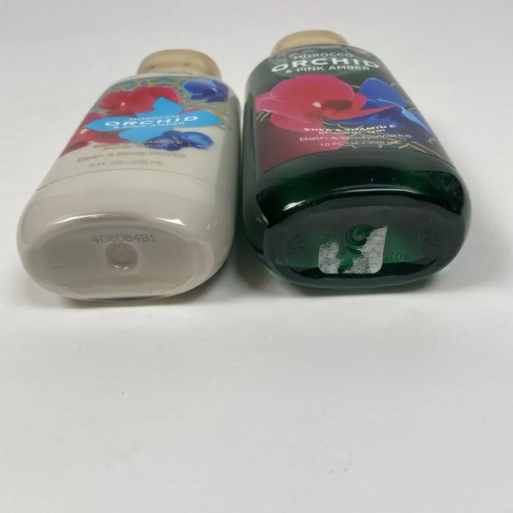 Bath & Body Works Morocco Orchid Pink Amber SHOWER GEL  And Body Lotion New